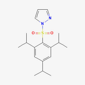 molecular formula C18H26N2O2S B7499308 1-[2,4,6-tris(propan-2-yl)benzenesulfonyl]-1H-pyrazole 