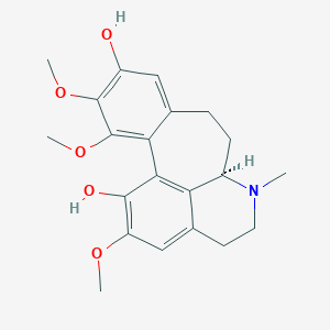 molecular formula C21H25NO5 B075000 (10R)-3,4,16-trimethoxy-11-methyl-11-azatetracyclo[8.7.1.02,7.014,18]octadeca-1(18),2,4,6,14,16-hexaene-5,17-diol CAS No. 1354-66-1