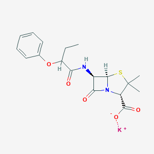 molecular formula C18H21KN2O5S B075001 Propicillin potassium CAS No. 1245-44-9
