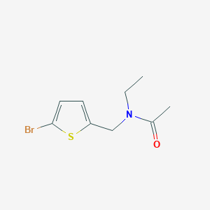 molecular formula C9H12BrNOS B7500230 N-[(5-bromothiophen-2-yl)methyl]-N-ethylacetamide 