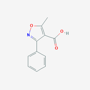 molecular formula C11H9NO3 B075006 5-甲基-3-苯基异噁唑-4-羧酸 CAS No. 1136-45-4