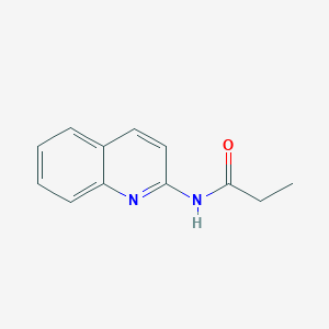 molecular formula C12H12N2O B7501273 N-(Quinolin-2-YL)propanamide 