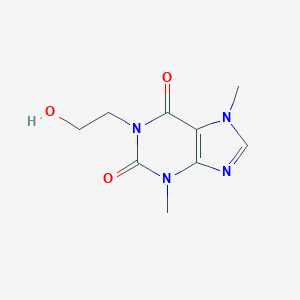 molecular formula C9H12N4O3 B075014 1-(2-Hydroxyethyl)-3,7-dimethylxanthine CAS No. 1507-14-8