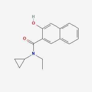 molecular formula C16H17NO2 B7501919 N-cyclopropyl-N-ethyl-3-hydroxynaphthalene-2-carboxamide 