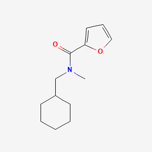 molecular formula C13H19NO2 B7501950 N-(cyclohexylmethyl)-N-methylfuran-2-carboxamide 
