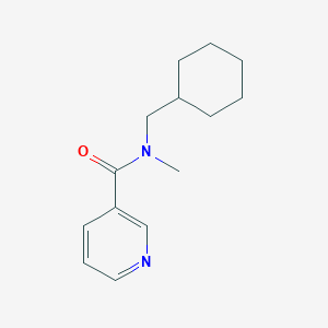 molecular formula C14H20N2O B7501953 N-(cyclohexylmethyl)-N-methylpyridine-3-carboxamide 