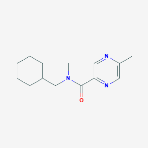 molecular formula C14H21N3O B7501962 N-(cyclohexylmethyl)-N,5-dimethylpyrazine-2-carboxamide 