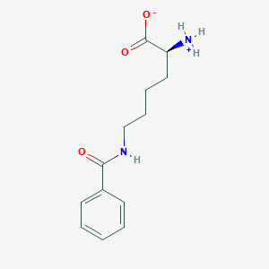 molecular formula C13H18N2O3 B075021 (S)-2-Amino-6-benzamidohexanoic acid CAS No. 1219-46-1