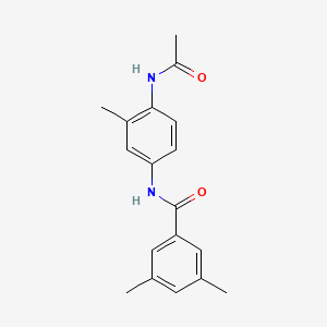 molecular formula C18H20N2O2 B7502206 N-(4-acetamido-3-methylphenyl)-3,5-dimethylbenzamide 