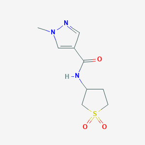 molecular formula C9H13N3O3S B7502354 N-(1,1-dioxothiolan-3-yl)-1-methylpyrazole-4-carboxamide 