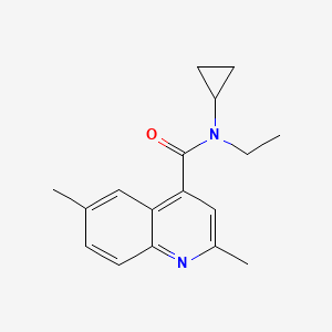 molecular formula C17H20N2O B7502397 N-cyclopropyl-N-ethyl-2,6-dimethylquinoline-4-carboxamide 