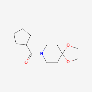 molecular formula C13H21NO3 B7502512 Cyclopentyl(1,4-dioxa-8-azaspiro[4.5]decan-8-yl)methanone 