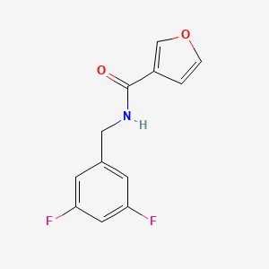 molecular formula C12H9F2NO2 B7502738 N-[(3,5-difluorophenyl)methyl]furan-3-carboxamide 