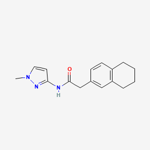 molecular formula C16H19N3O B7502766 N-(1-methylpyrazol-3-yl)-2-(5,6,7,8-tetrahydronaphthalen-2-yl)acetamide 