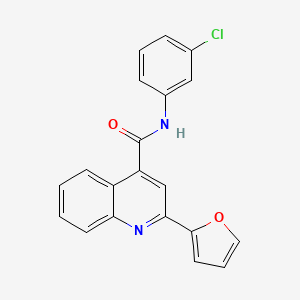 molecular formula C20H13ClN2O2 B7502810 N-(3-chlorophenyl)-2-(furan-2-yl)quinoline-4-carboxamide 