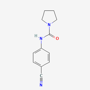 molecular formula C12H13N3O B7502832 N-(4-cyanophenyl)pyrrolidine-1-carboxamide 