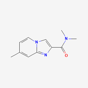 molecular formula C11H13N3O B7502850 N,N,7-trimethylimidazo[1,2-a]pyridine-2-carboxamide 