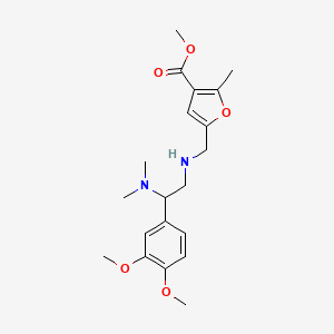 molecular formula C20H28N2O5 B7502919 Methyl 5-[[[2-(3,4-dimethoxyphenyl)-2-(dimethylamino)ethyl]amino]methyl]-2-methylfuran-3-carboxylate 