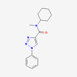 molecular formula C16H20N4O B7502939 N-cyclohexyl-N-methyl-1-phenyltriazole-4-carboxamide 