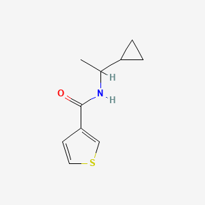 molecular formula C10H13NOS B7502949 N-(1-cyclopropylethyl)thiophene-3-carboxamide 