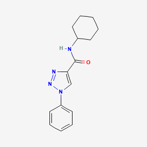 molecular formula C15H18N4O B7502976 N-cyclohexyl-1-phenyltriazole-4-carboxamide 