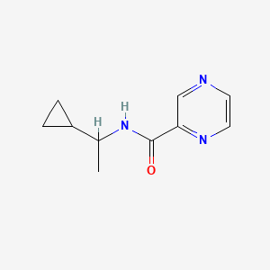 molecular formula C10H13N3O B7503079 N-(1-cyclopropylethyl)pyrazine-2-carboxamide 