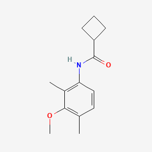 molecular formula C14H19NO2 B7503086 N-(3-methoxy-2,4-dimethylphenyl)cyclobutanecarboxamide 