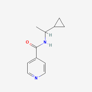 molecular formula C11H14N2O B7503089 N-(1-cyclopropylethyl)pyridine-4-carboxamide 