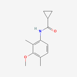 molecular formula C13H17NO2 B7503102 N-(3-methoxy-2,4-dimethylphenyl)cyclopropanecarboxamide 