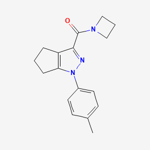 molecular formula C17H19N3O B7503119 azetidin-1-yl-[1-(4-methylphenyl)-5,6-dihydro-4H-cyclopenta[c]pyrazol-3-yl]methanone 