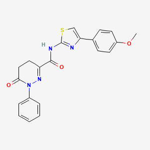 molecular formula C21H18N4O3S B7503165 N-[4-(4-methoxyphenyl)-1,3-thiazol-2-yl]-6-oxo-1-phenyl-4,5-dihydropyridazine-3-carboxamide 
