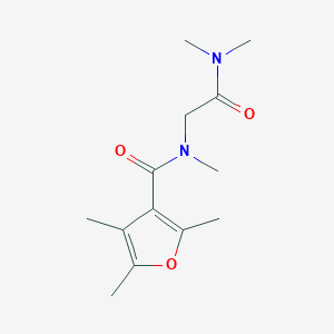 molecular formula C13H20N2O3 B7503207 N-[2-(dimethylamino)-2-oxoethyl]-N,2,4,5-tetramethylfuran-3-carboxamide 