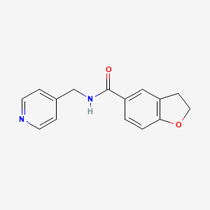molecular formula C15H14N2O2 B7503221 N-(pyridin-4-ylmethyl)-2,3-dihydro-1-benzofuran-5-carboxamide 