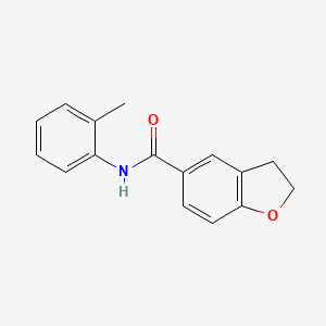 molecular formula C16H15NO2 B7503231 N-(2-methylphenyl)-2,3-dihydro-1-benzofuran-5-carboxamide 