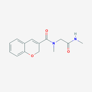 molecular formula C14H16N2O3 B7503244 N-methyl-N-[2-(methylamino)-2-oxoethyl]-2H-chromene-3-carboxamide 