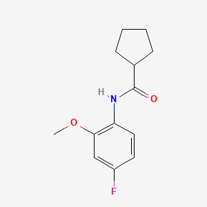 molecular formula C13H16FNO2 B7503367 N-(4-fluoro-2-methoxyphenyl)cyclopentanecarboxamide 