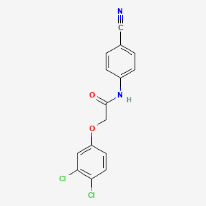 molecular formula C15H10Cl2N2O2 B7503396 N-(4-cyanophenyl)-2-(3,4-dichlorophenoxy)acetamide 