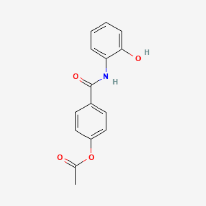 molecular formula C15H13NO4 B7503424 4-[(2-Hydroxyphenyl)carbamoyl]phenyl acetate 