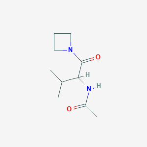 molecular formula C10H18N2O2 B7503440 N-[1-(azetidin-1-yl)-3-methyl-1-oxobutan-2-yl]acetamide 