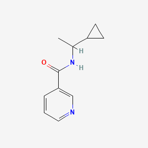 molecular formula C11H14N2O B7503458 N-(1-cyclopropylethyl)pyridine-3-carboxamide 