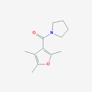 molecular formula C12H17NO2 B7503521 Pyrrolidin-1-yl-(2,4,5-trimethylfuran-3-yl)methanone 