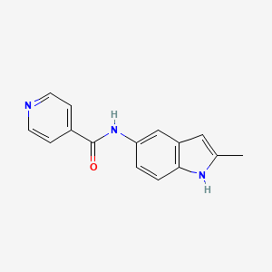 molecular formula C15H13N3O B7503529 N-(2-methyl-1H-indol-5-yl)pyridine-4-carboxamide 