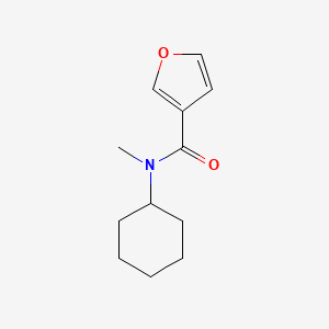 molecular formula C12H17NO2 B7503610 N-cyclohexyl-N-methylfuran-3-carboxamide 