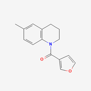 molecular formula C15H15NO2 B7503627 furan-3-yl-(6-methyl-3,4-dihydro-2H-quinolin-1-yl)methanone 