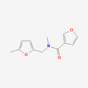 molecular formula C12H13NO3 B7503628 N-methyl-N-[(5-methylfuran-2-yl)methyl]furan-3-carboxamide 