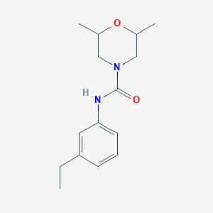 molecular formula C15H22N2O2 B7503649 N-(3-ethylphenyl)-2,6-dimethylmorpholine-4-carboxamide 
