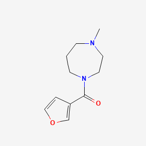 molecular formula C11H16N2O2 B7503682 Furan-3-yl-(4-methyl-1,4-diazepan-1-yl)methanone 