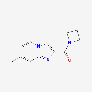 molecular formula C12H13N3O B7503692 Azetidin-1-yl-(7-methylimidazo[1,2-a]pyridin-2-yl)methanone 