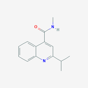 molecular formula C14H16N2O B7503754 N-methyl-2-propan-2-ylquinoline-4-carboxamide 