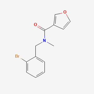 molecular formula C13H12BrNO2 B7503769 N-[(2-bromophenyl)methyl]-N-methylfuran-3-carboxamide 